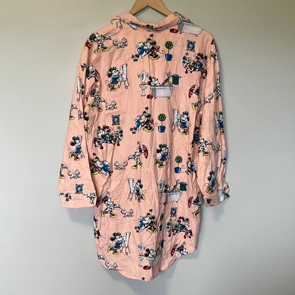 NWT The Disney Store Bathtube Bath Print 100% Cotton Pink Nightshirt - Picture 6 of 6